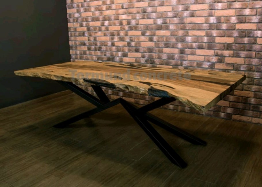 Стол из слэба Капа в эпокситке