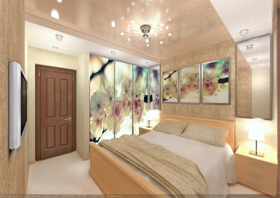 Обои для маленькой спальни зрительно увеличивающие пространство