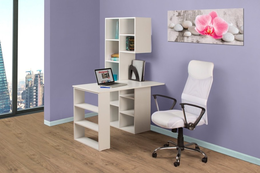 Стеллаж над столом письменным