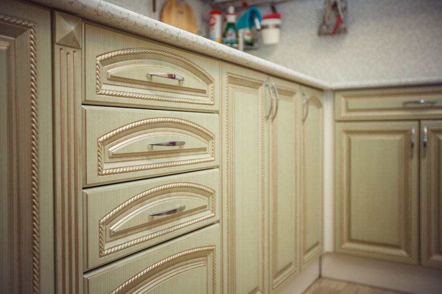 Кухня Селена 60.1 крем патина золото