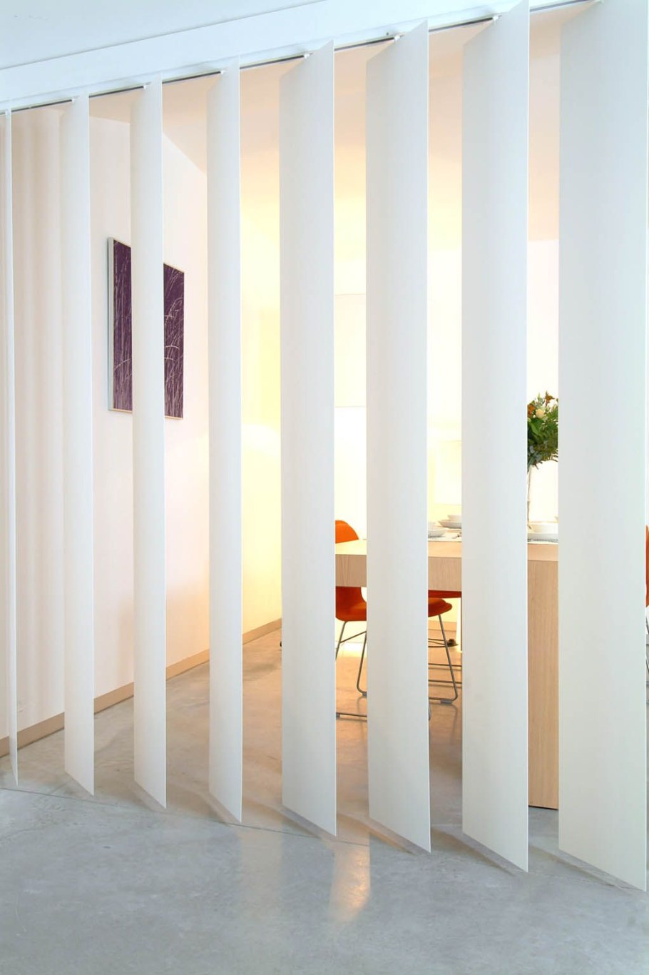 Вертикальные жалюзи для зонирования комнаты