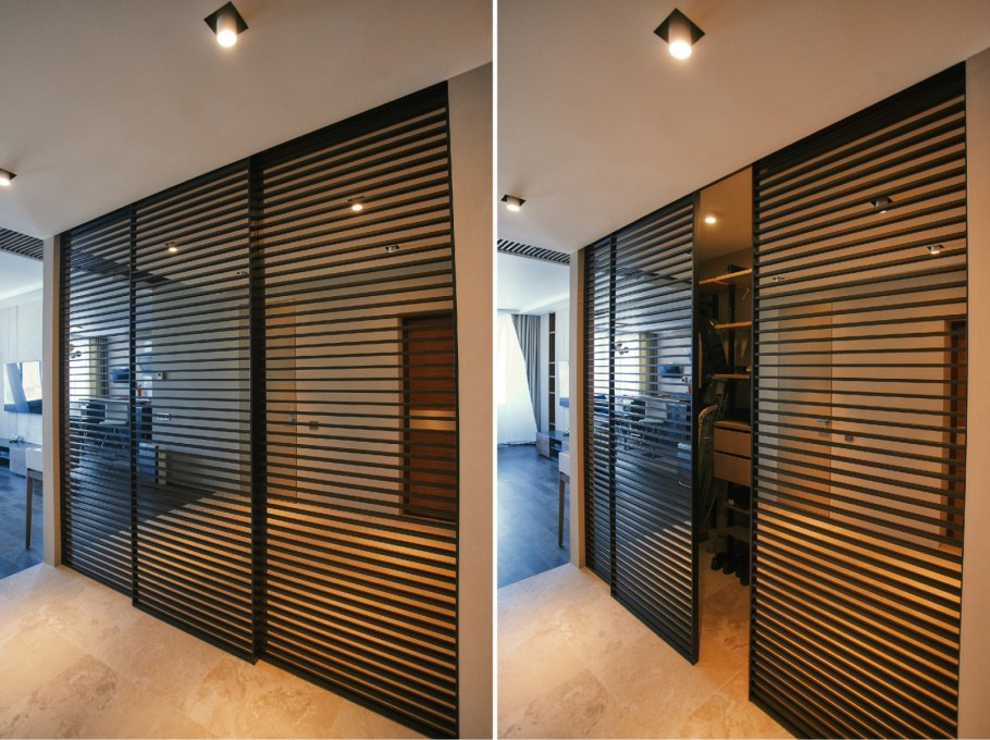 Японские шторы для зонирования комнаты