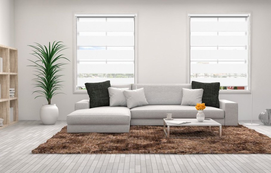 Гостиная в коричневых тонах