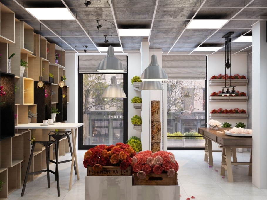 Декор цветочного магазина