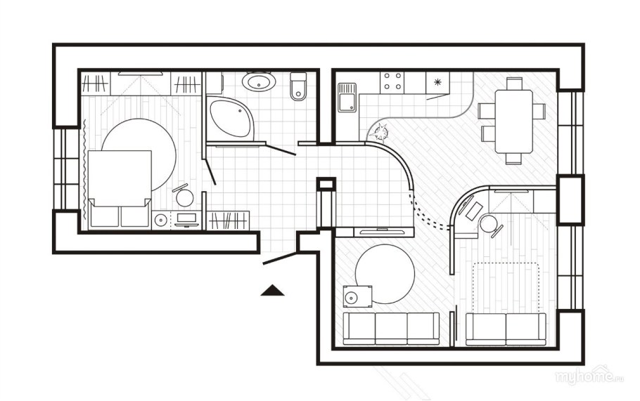 План квартиры вид сверху чертеж