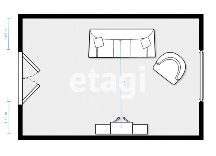 Планировка комнаты чертеж