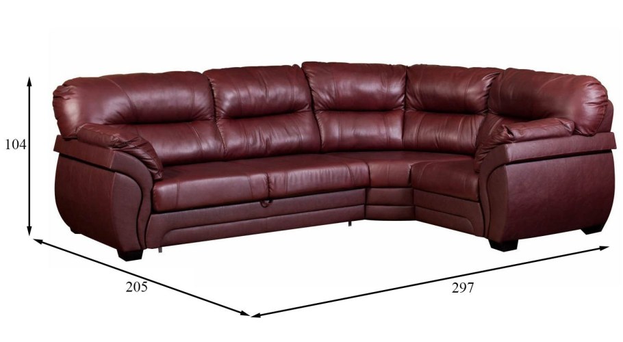 Диван Бристоль угловой кожаный
