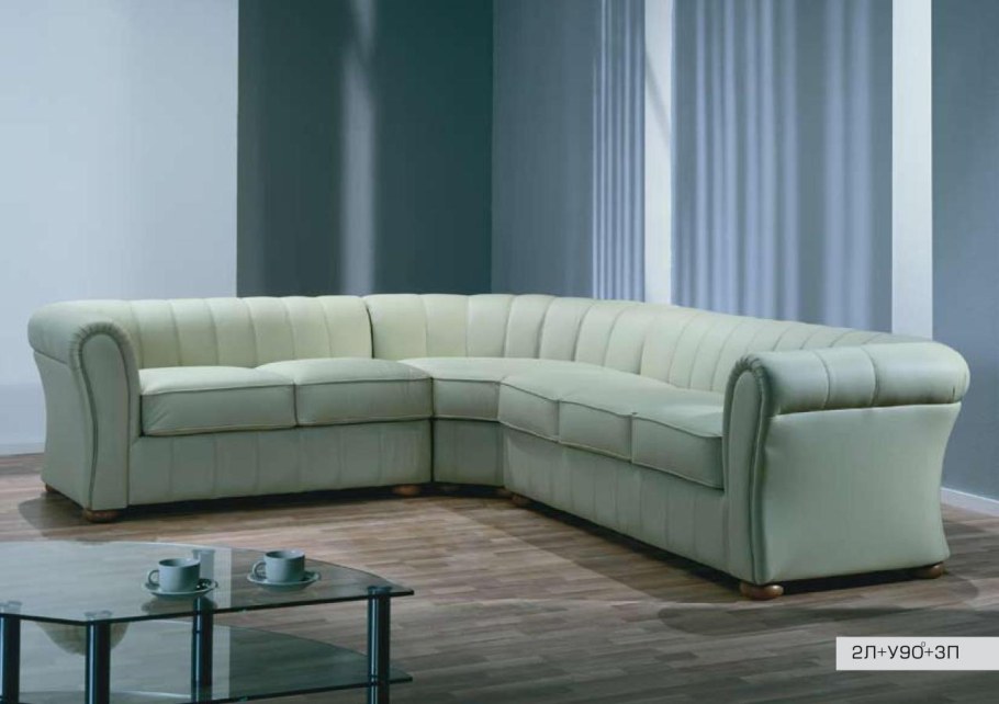 Диван Бристоль угловой кожаный