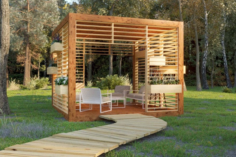 Деревянные беседки