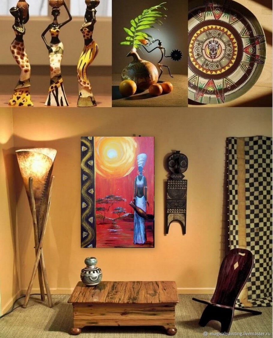 Часы виафриканском стиле