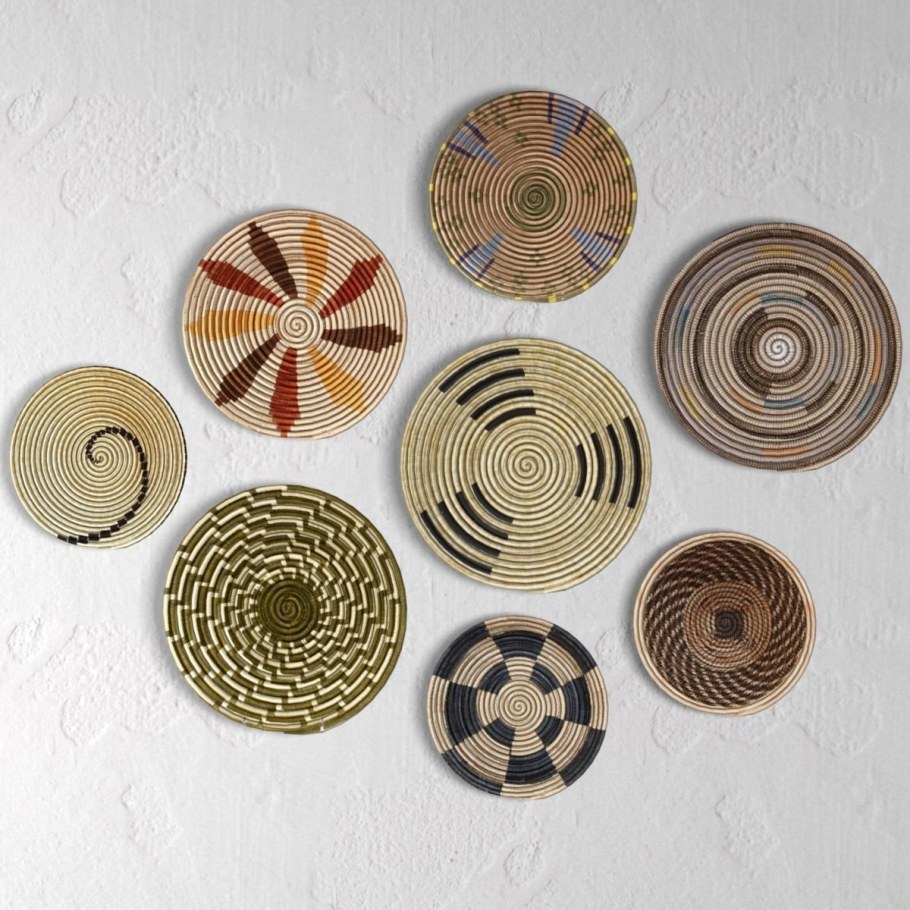 Плетеные тарелки на стену