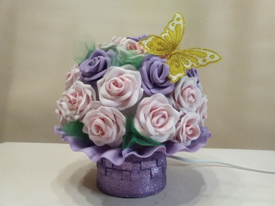 Букекеты светильники из фоамирана