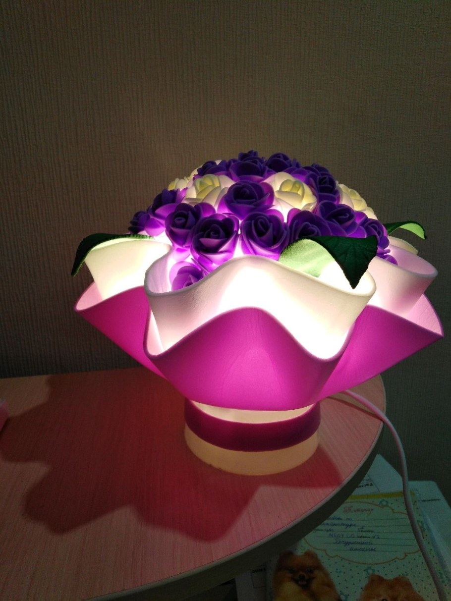 Ночник из цветов