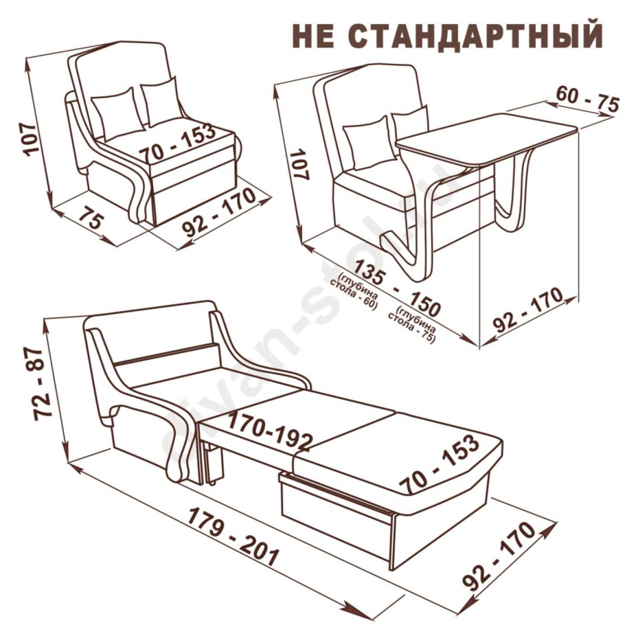 Высота посадочного места дивана