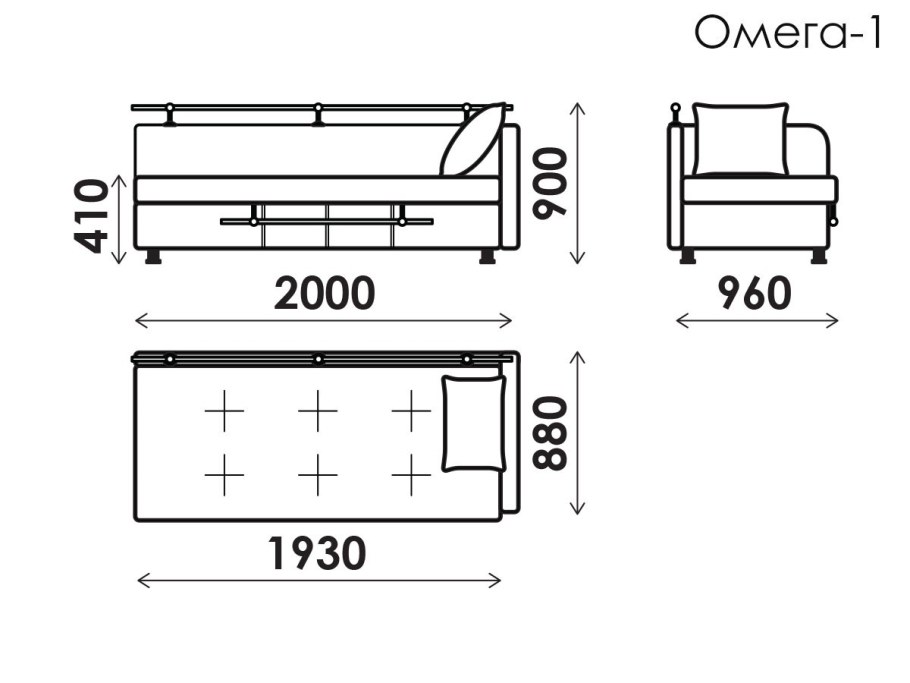 Схема дивана двухместного раскладного