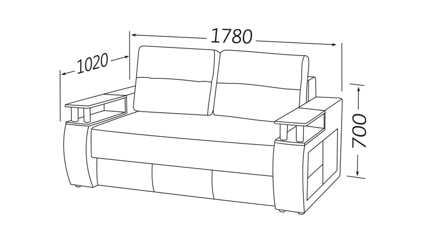Диван канапе Размеры