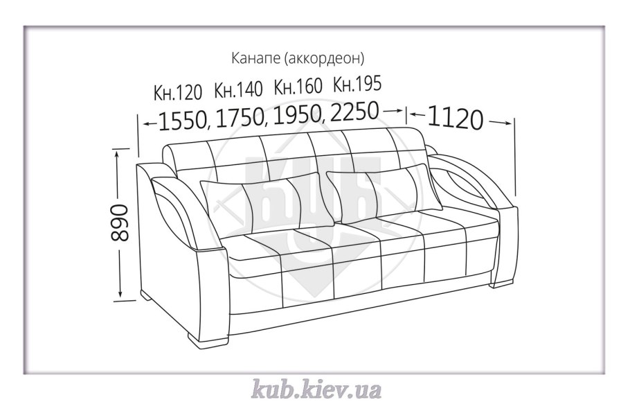 Диван на кухню со спальным местом Размеры