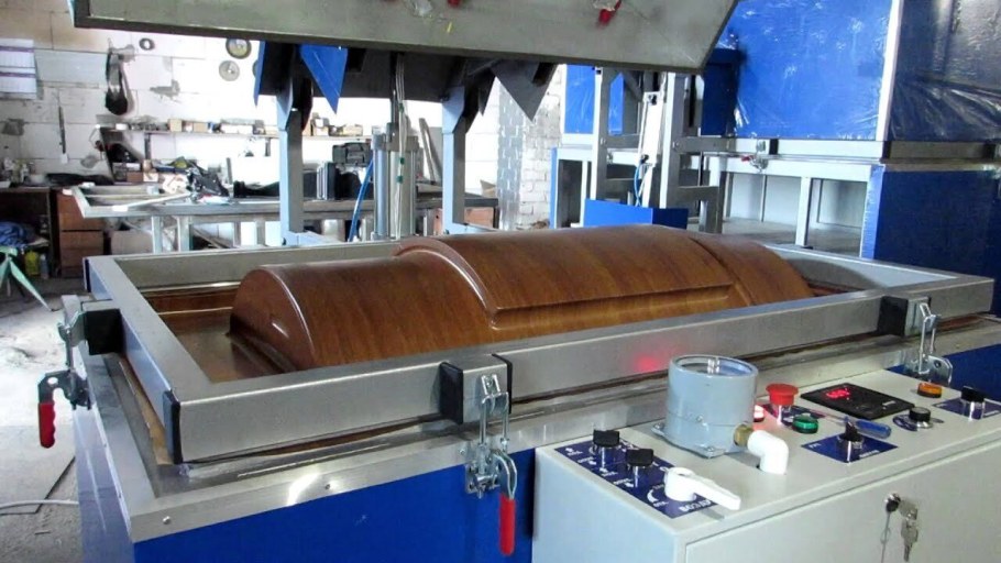 Облицовывание профильных МДФ вакуумный пресс