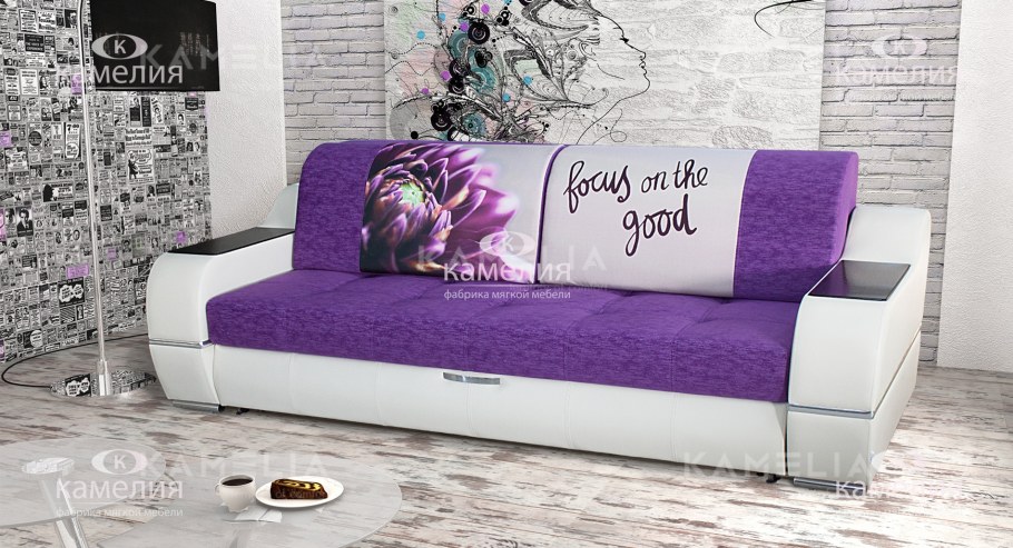 Диван с выдвижной оттоманкой Саванна-2 Ульяновская мебельная фабрика