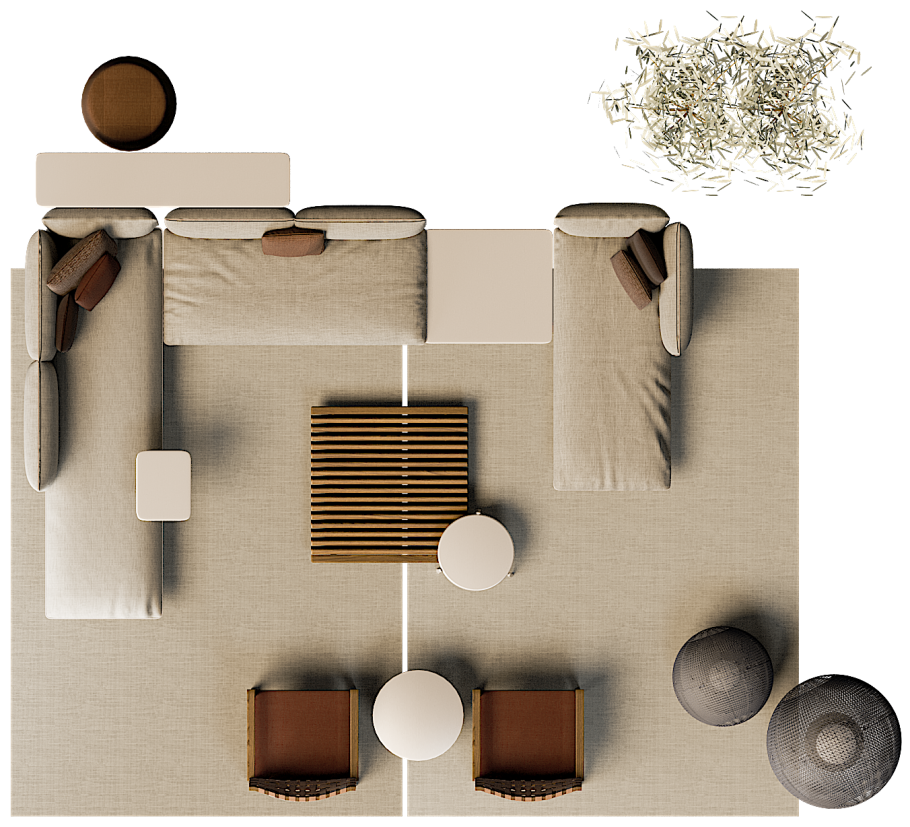 Мебель вид сверху