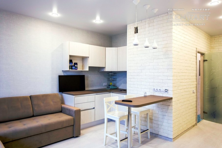 Студия 24 кв.м под ключ в новостройке