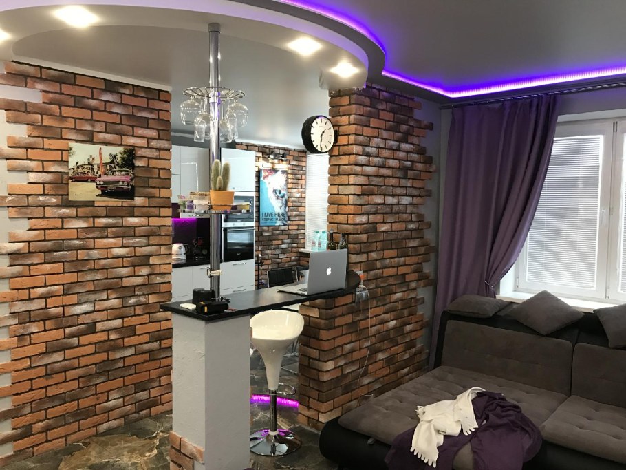 Квартира студия в стиле Минимализм в светлых тонах