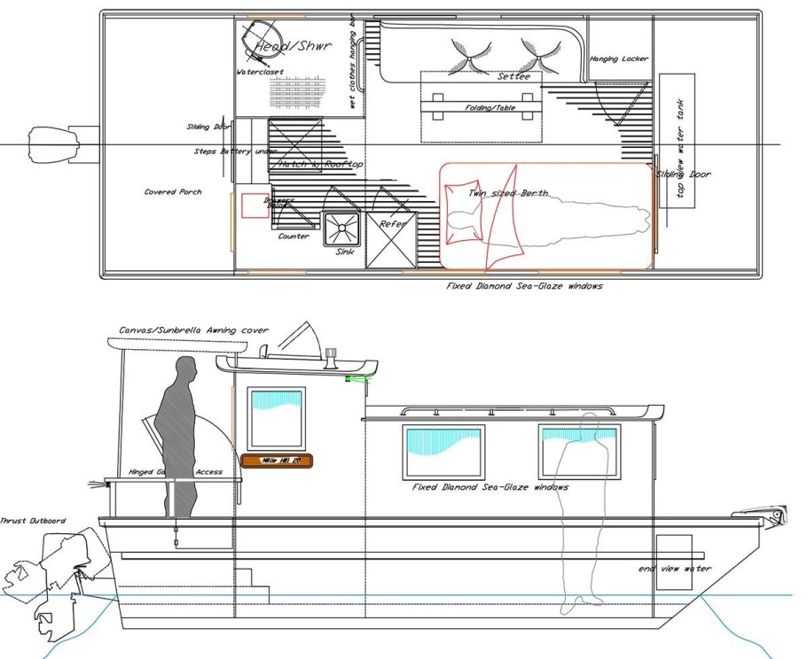 Хаусбот Размеры и чертежи