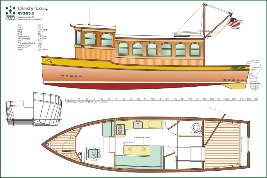 Хаусбот чертежи 6 человек