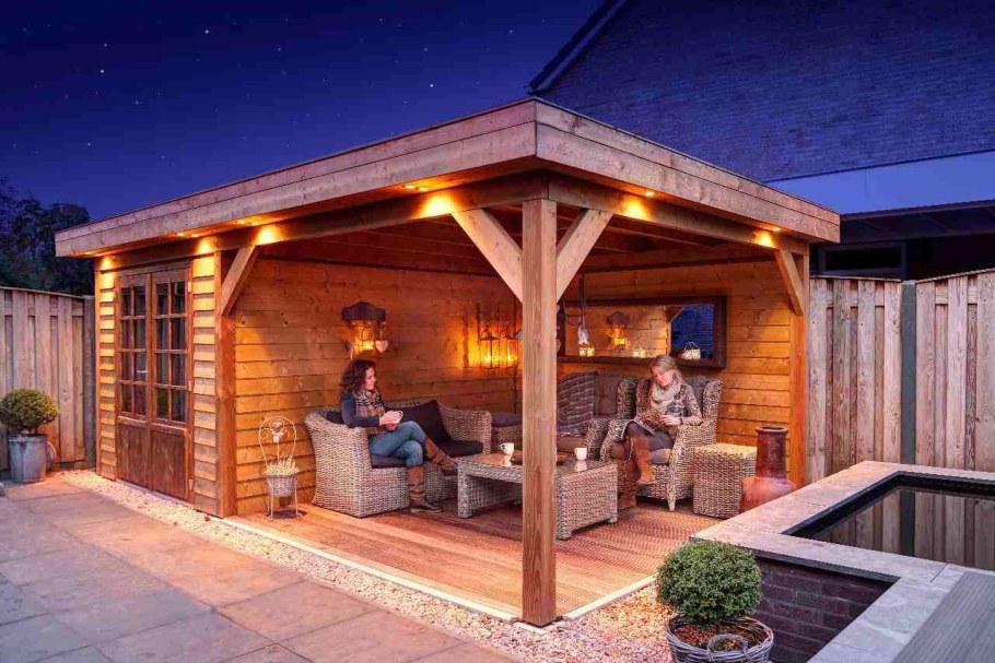 Терраса пергола зона патио