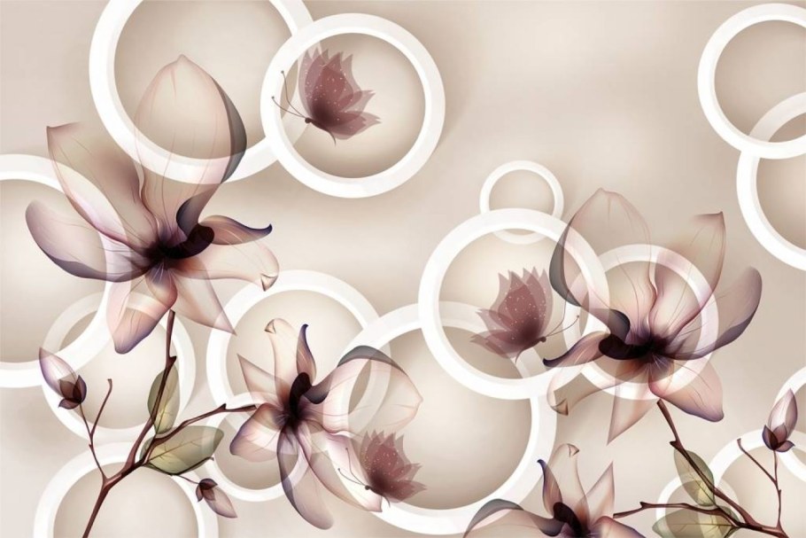 Фотообои с цветами