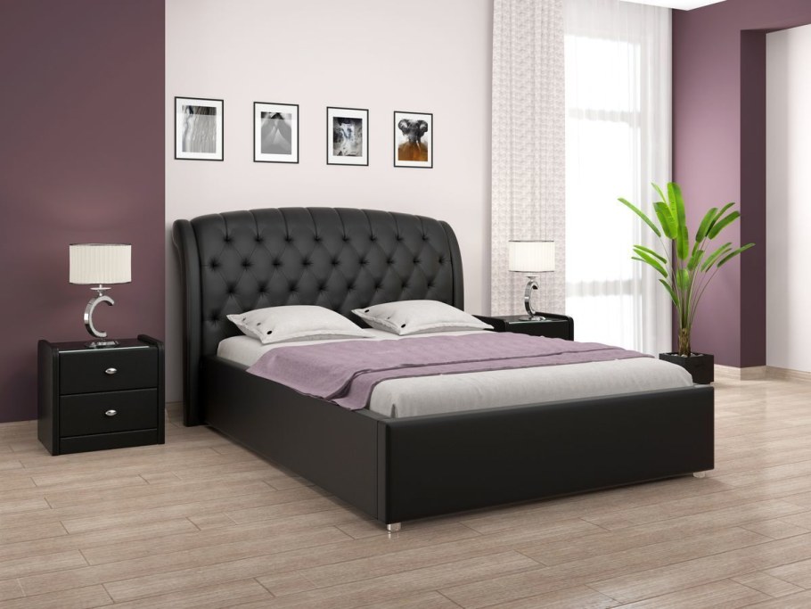 Шкаф вокруг кровати в спальне