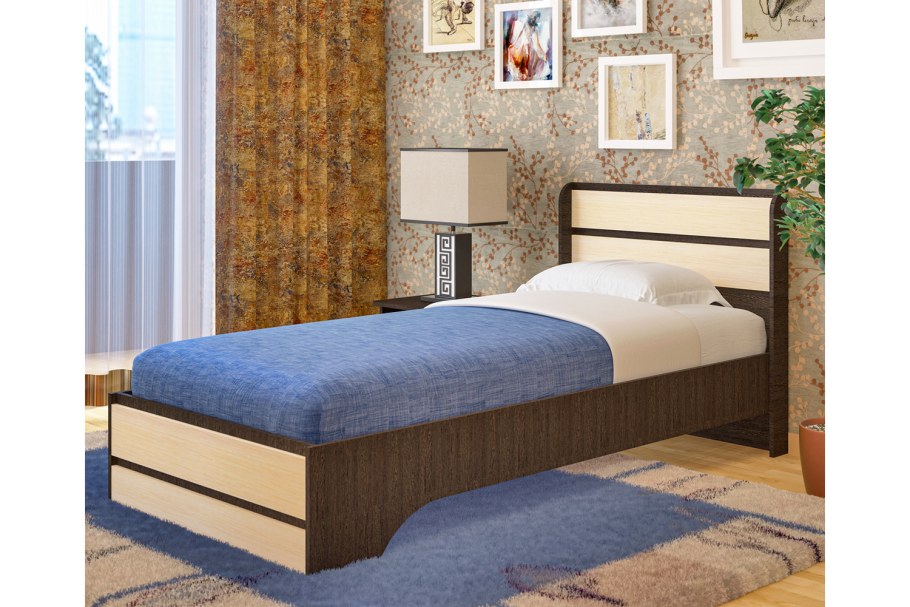 Кровать Вероника дуб белый Браво мебель