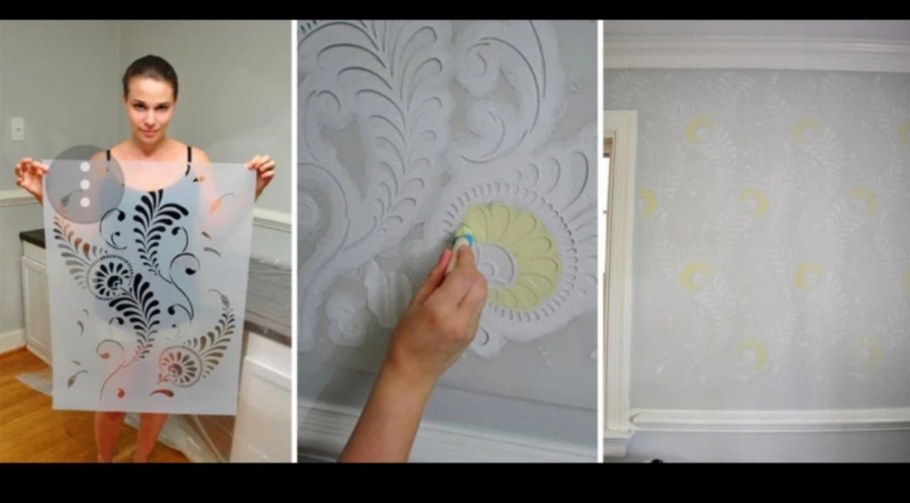 Роспись стен по трафарету