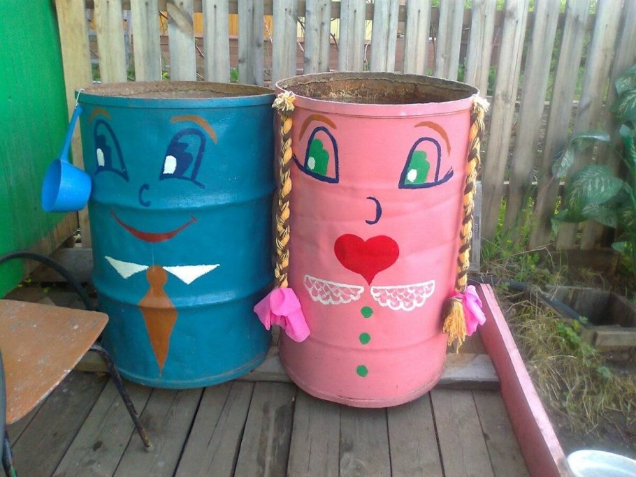 Бочки Раскрашенные для дачи