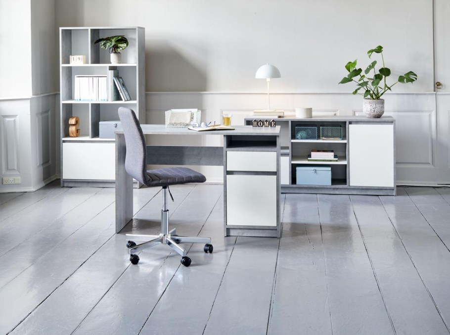 Письменный стол Billund бетон/белый