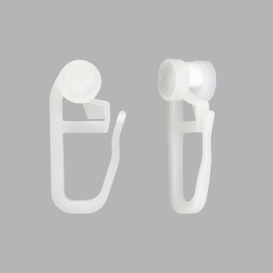 Крючок для штор пластик/ролик уп100штук (1009)