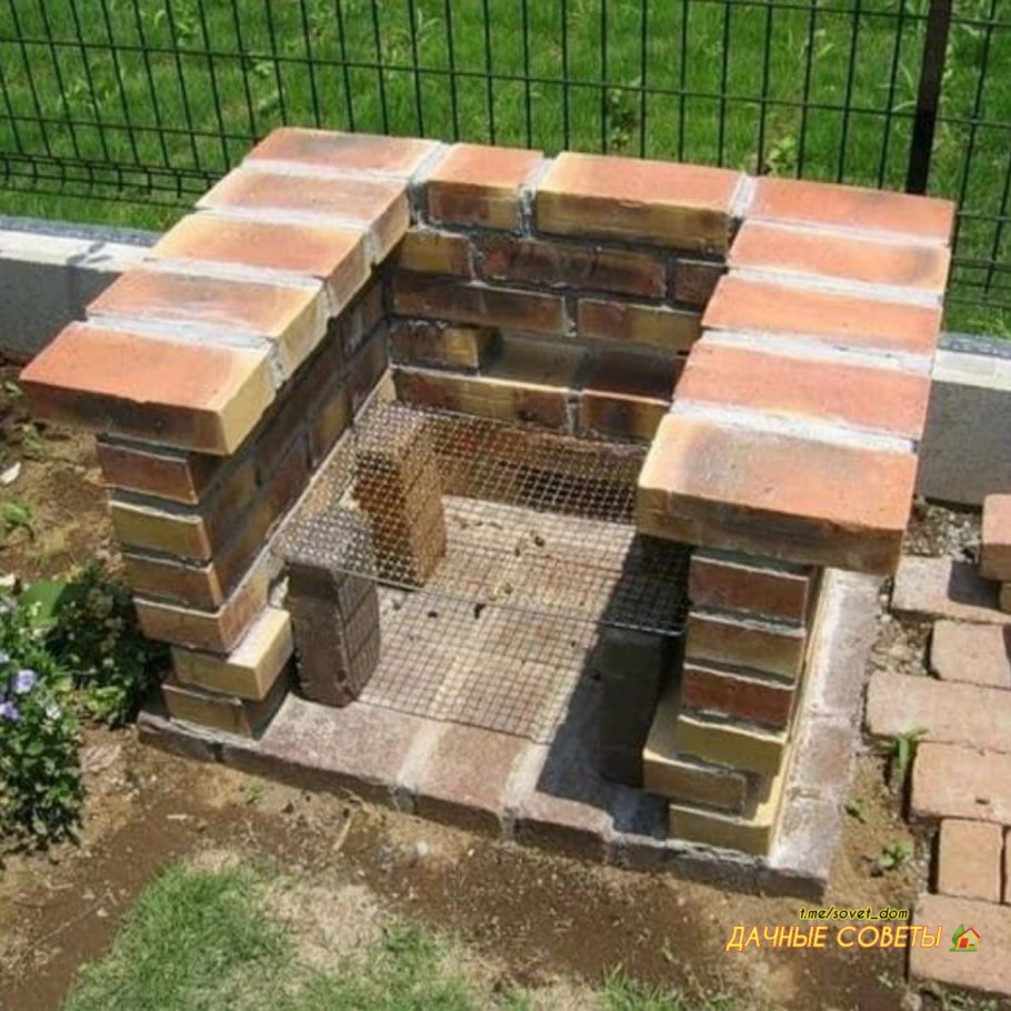 Мангал из кирпича своими руками