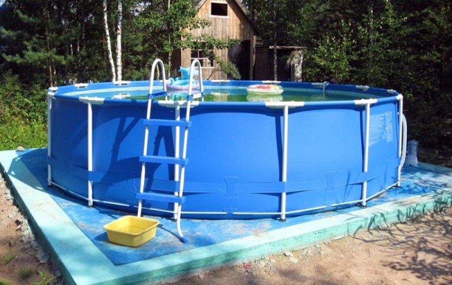 Площадка для каркасного бассейна