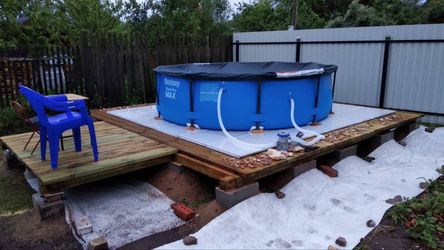 Площадка под каркасный бассейн