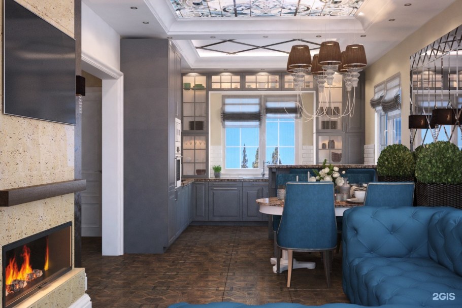 Полувинтовая лестница на второй этаж