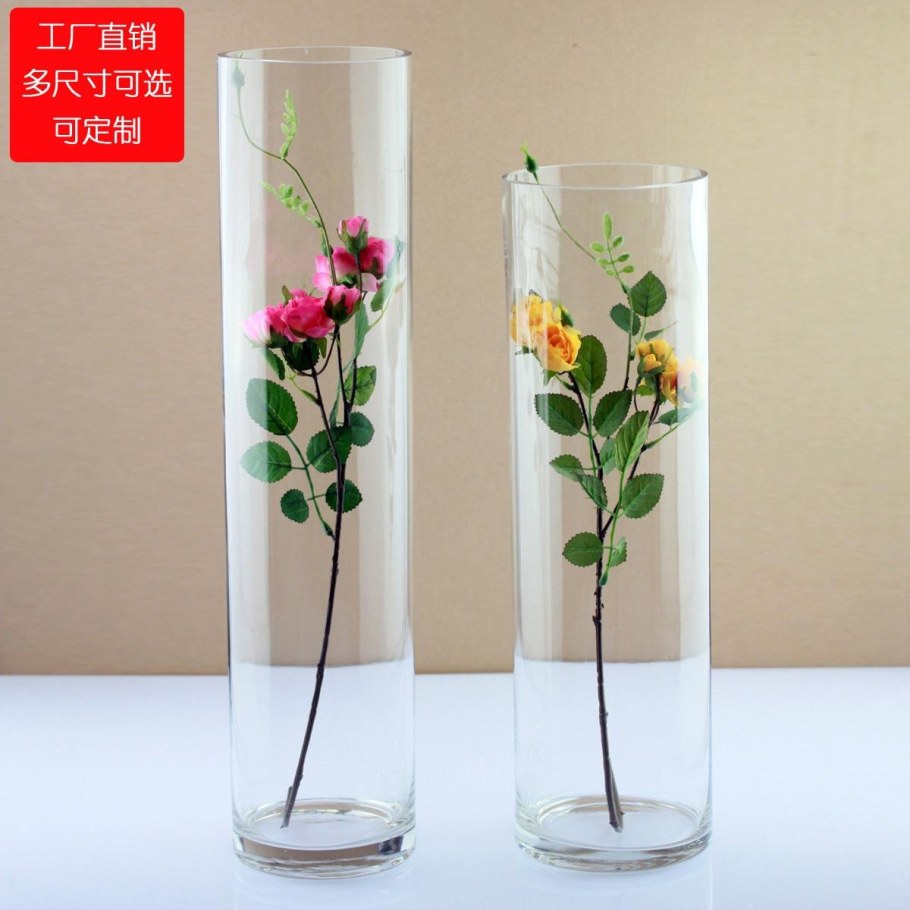 Прозрачная ваза декор