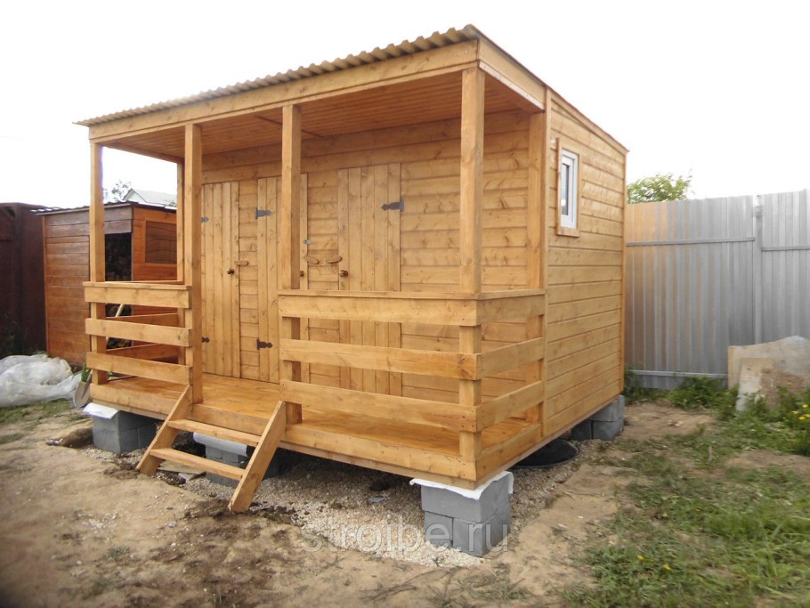 Душ для дачи деревянный