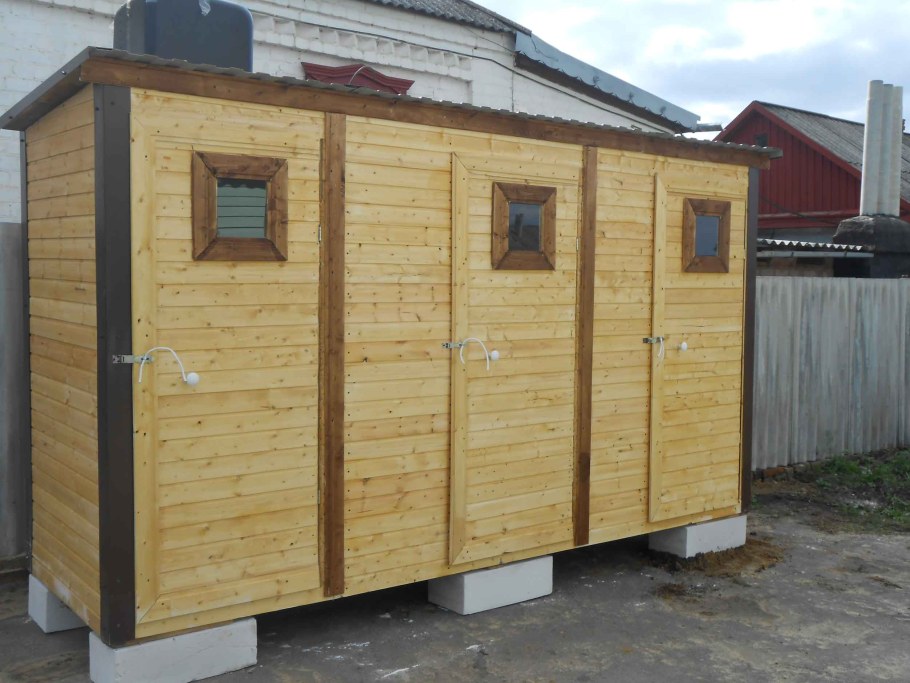 Дачный душ из бамбука