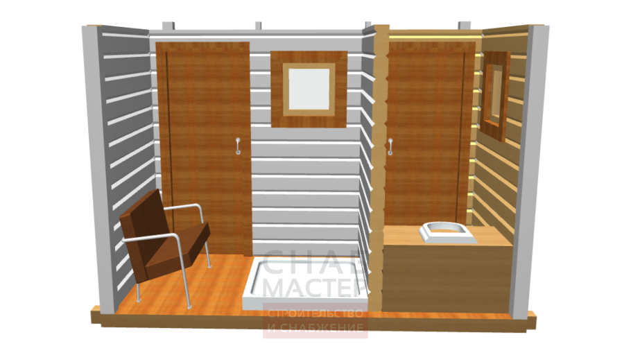 Туалет дачный 1х1.2