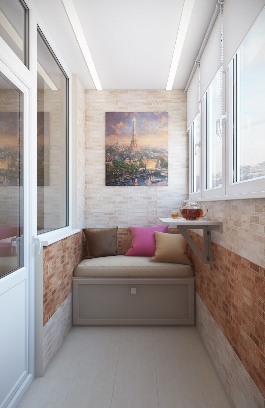 Интерьер балкона