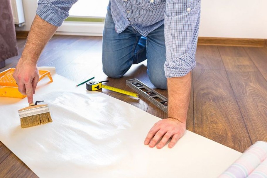 Схема поклейки обоев