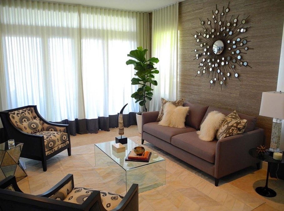 Декор стен в гостиной в современном стиле