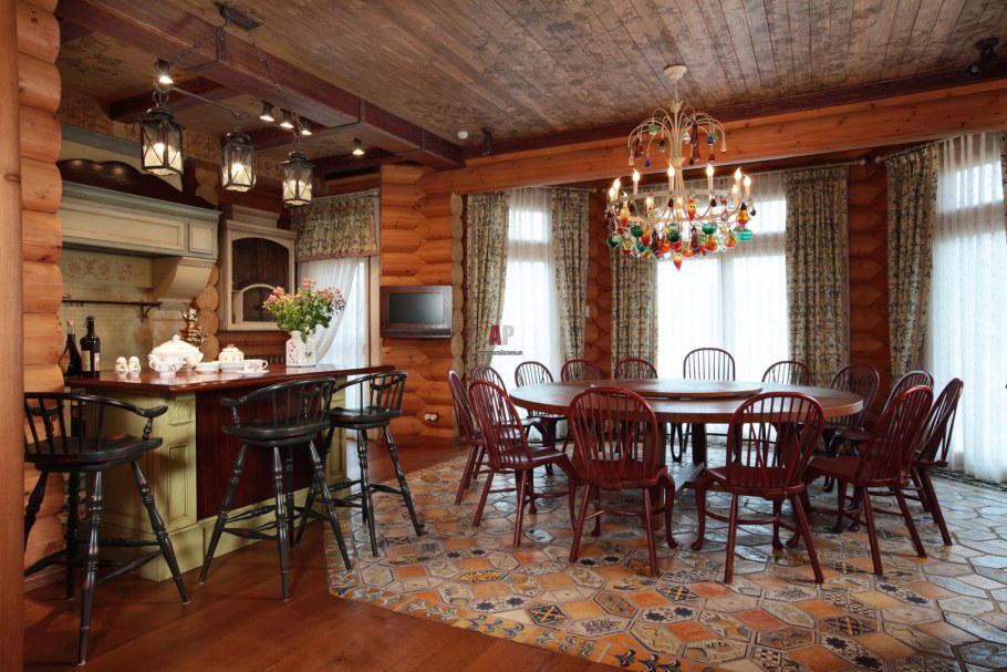 Внутренняя отделка дома из дерева