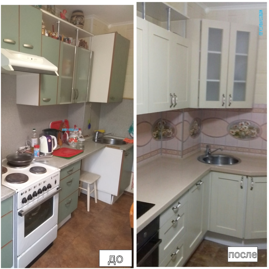 Перекрасили кухонный гарнитур