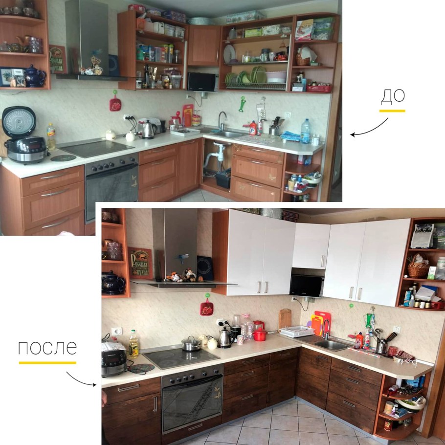 Замена фасадов кухни